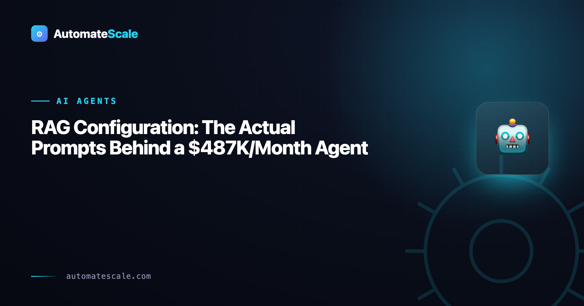 RAG Configuration: The Actual Prompts Behind a $487K/Month Agent