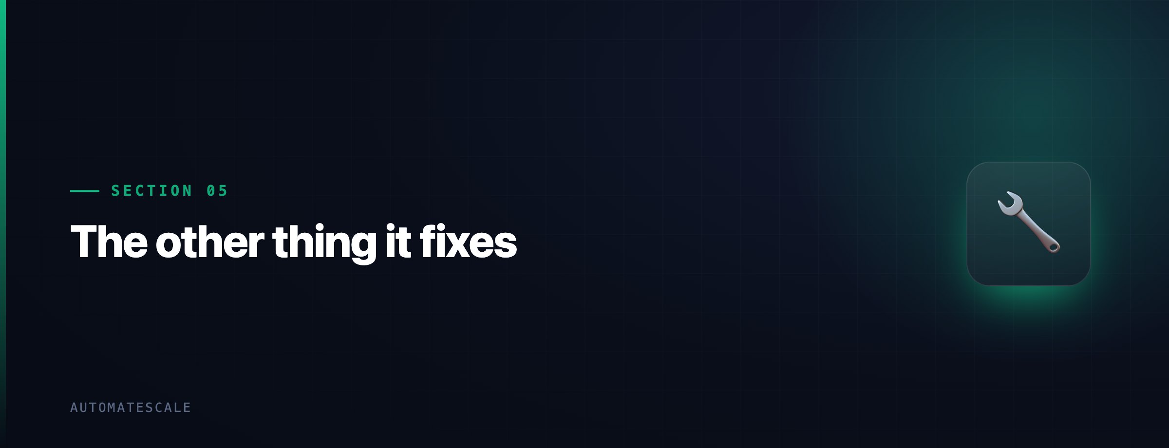 The other thing it fixes